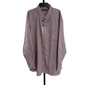 Travel Smart mens shirt button down‎ white RED BIG TALL 3XLT BRAND NEW $69.50 A2